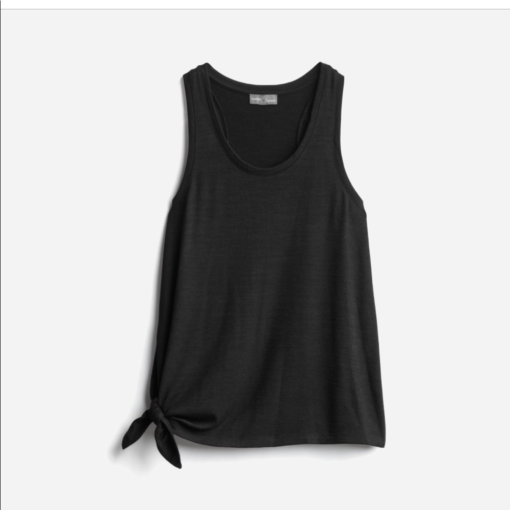 Market and spruce black tie tank